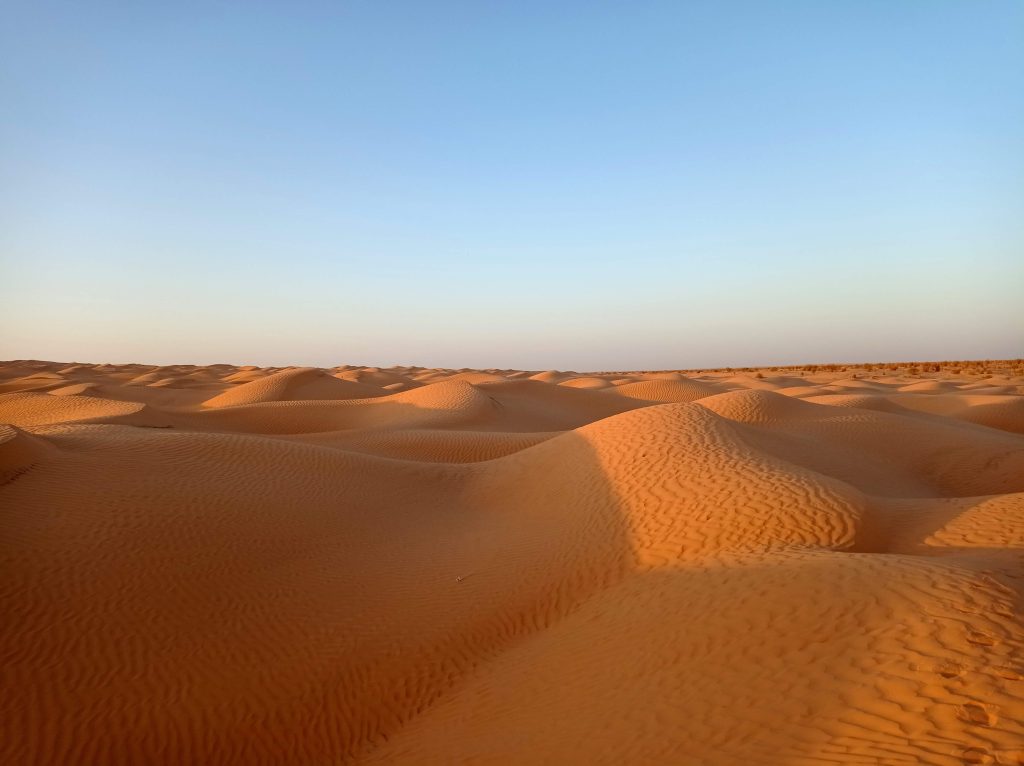 dunes desert sahara sunset